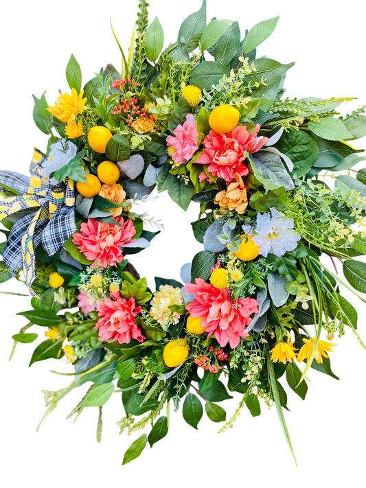 Lemon Zest Plaid - 24"