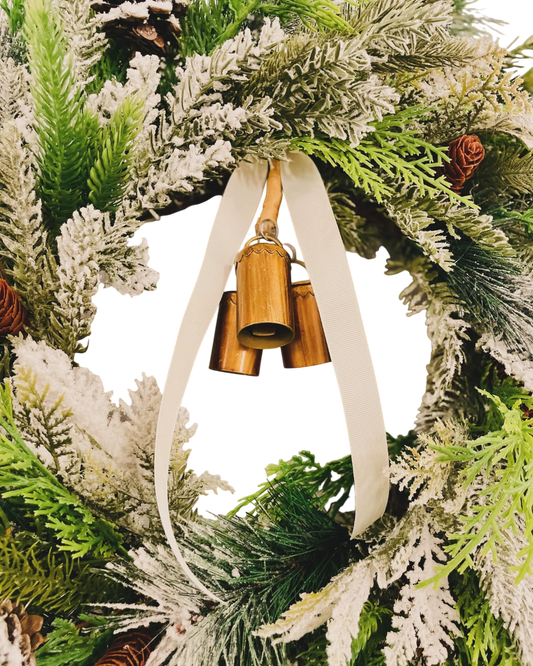 Snowy Pine & Bells - 24"