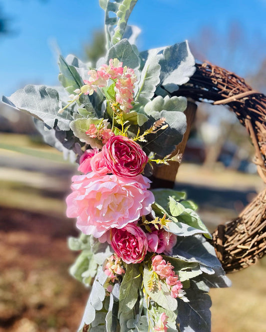 Blush Peony & Lamb's Ear - 22"