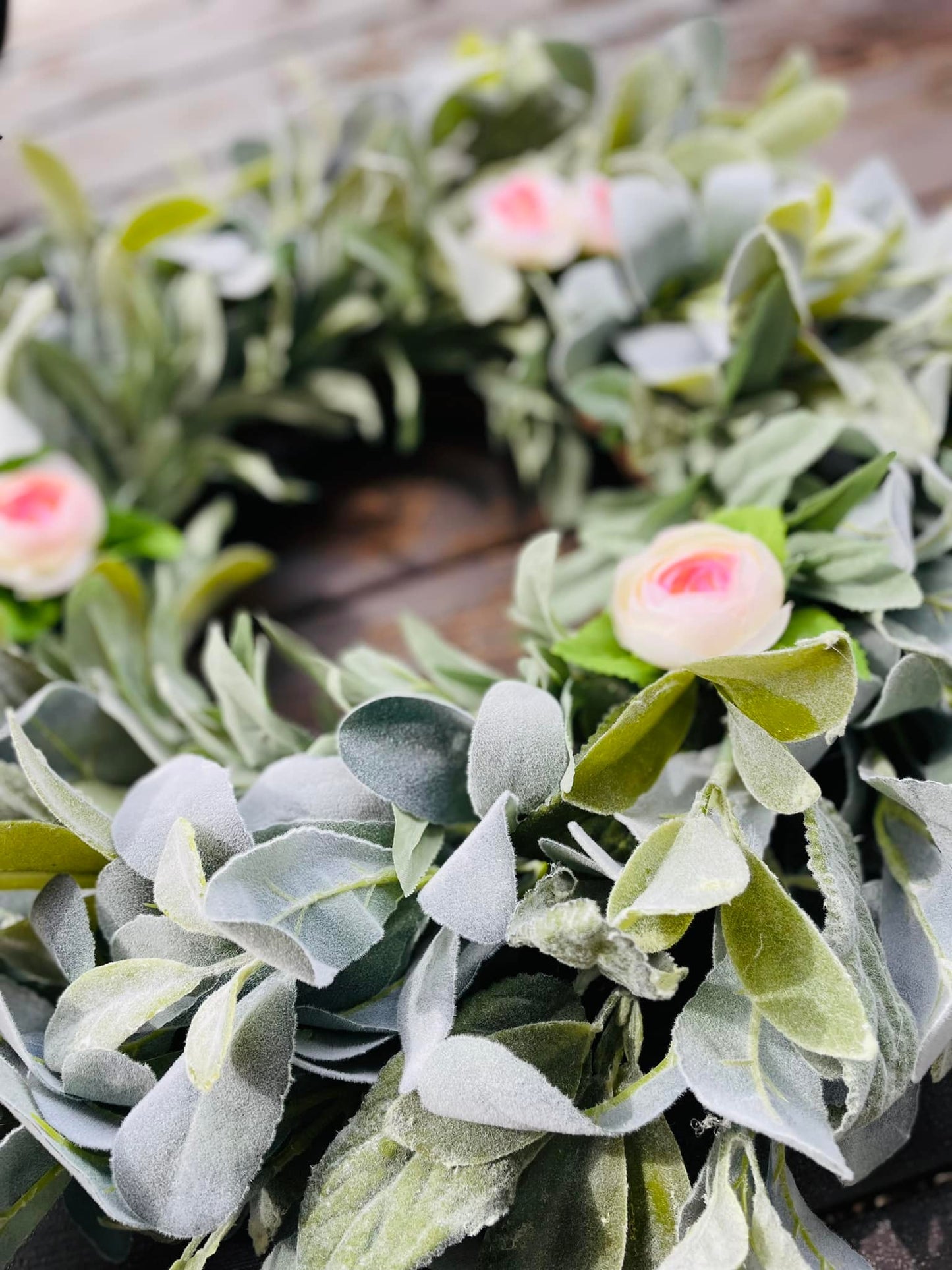 Soft Lamb's Ear & Rosebud - 22"