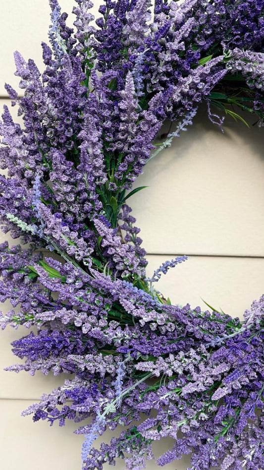 Rustic French Lavender Field Wreath - 24"