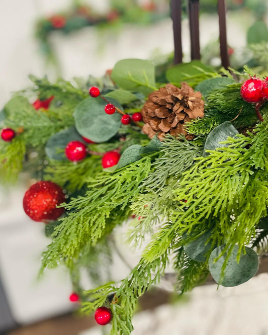 Festive Red Berry & Pine Garlands - 6ft