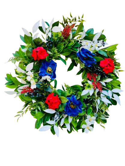 Red White Bloom - 24"