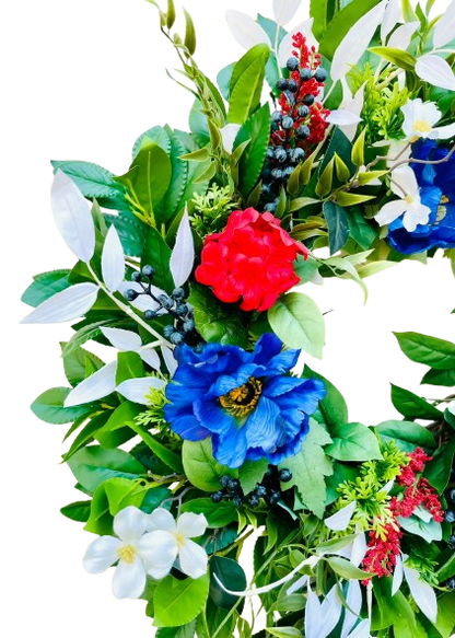Red White Bloom - 24"