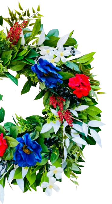 Red White Bloom - 24"
