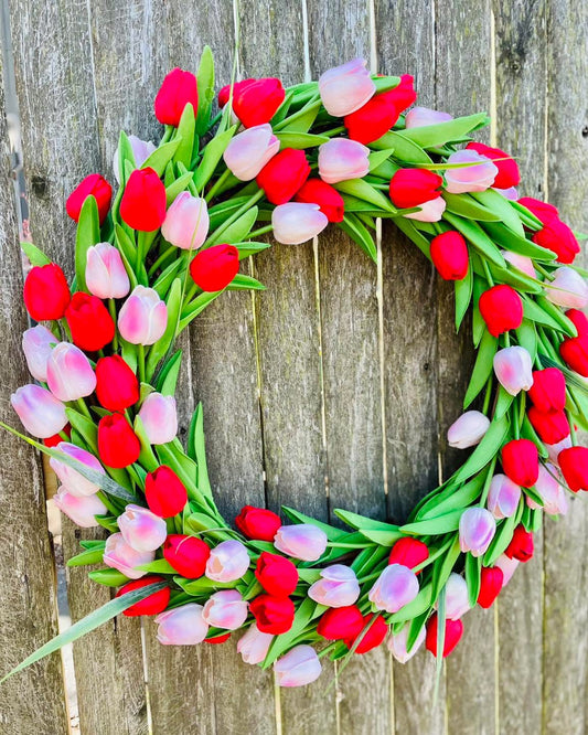 Lush Tulip Celebration Wreath - 22"