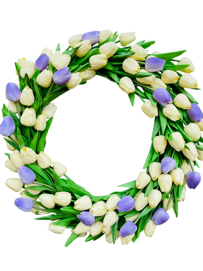 Lush Tulip Celebration Wreath - 22"