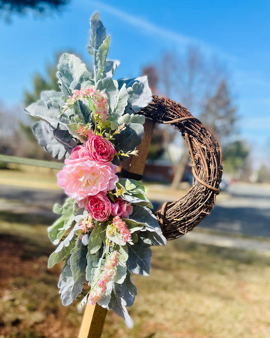 Blush Peony & Lamb's Ear - 22"