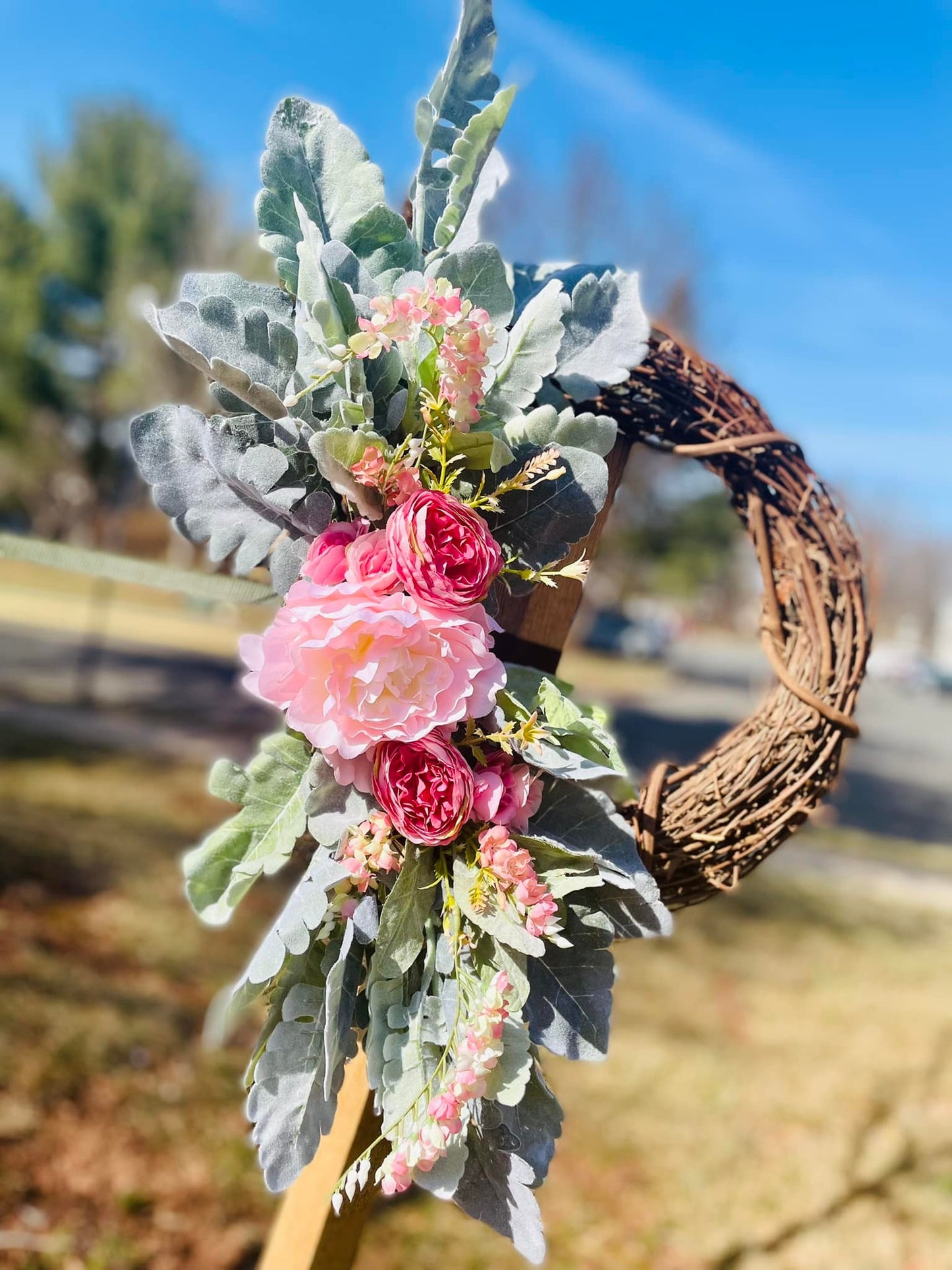 Blush Peony & Lamb's Ear - 22"