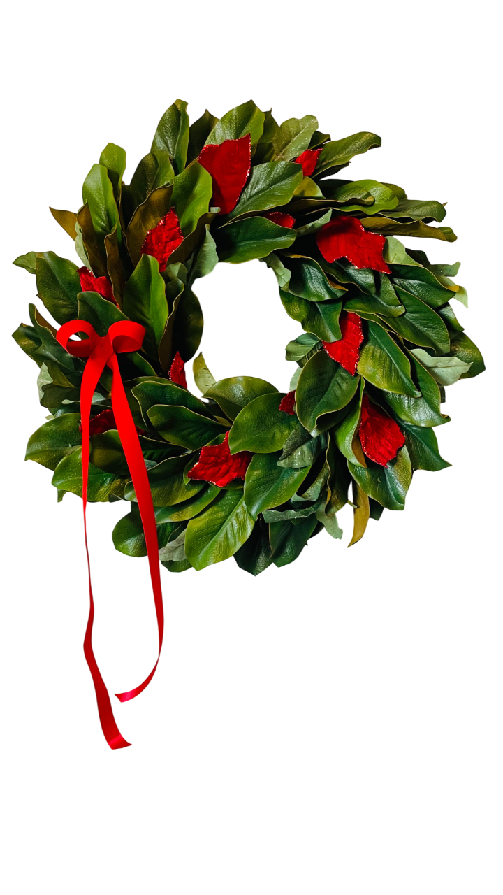 Classic Magnolia Holiday Wreath - 26"