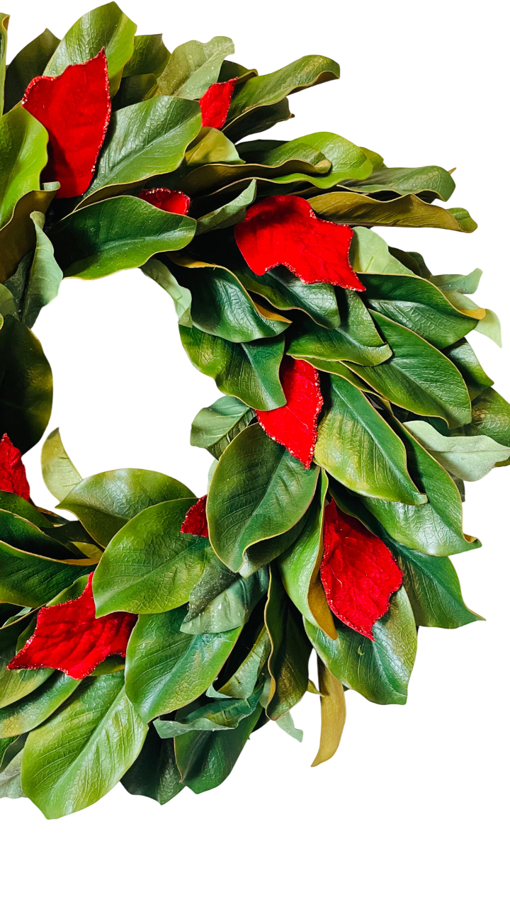 Classic Magnolia Holiday Wreath - 26"