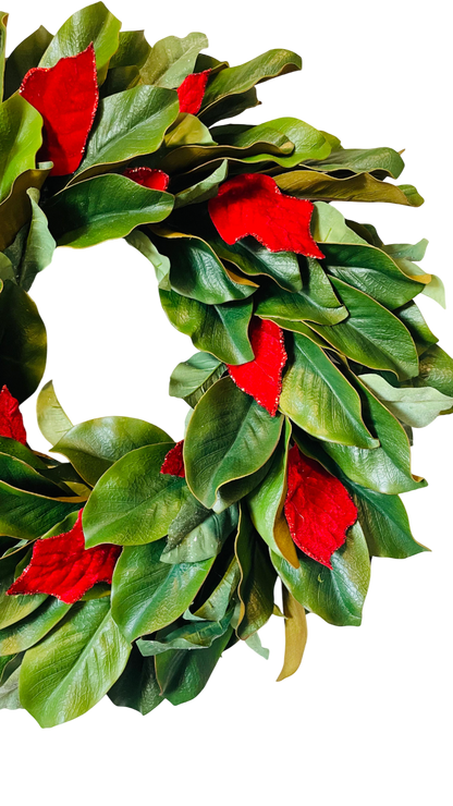 Classic Magnolia Holiday Wreath - 26"