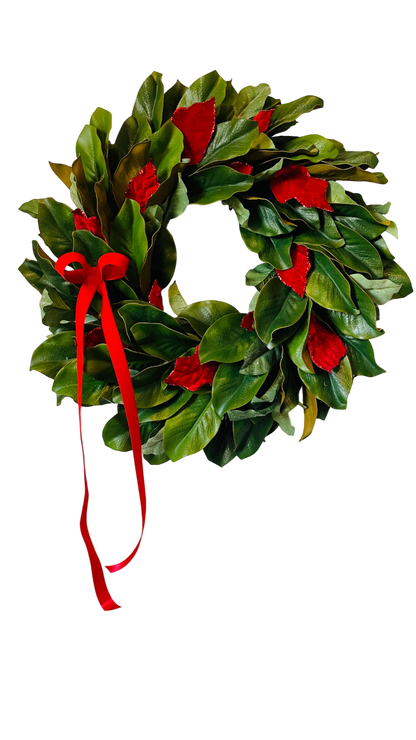 Classic Magnolia Holiday Wreath - 26"