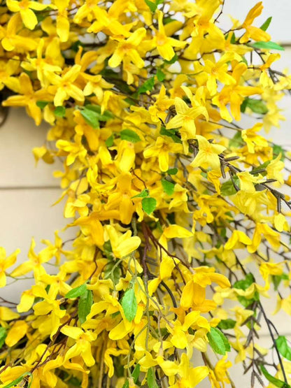 Sunny Forsythia Wildflower Wreath - 33"