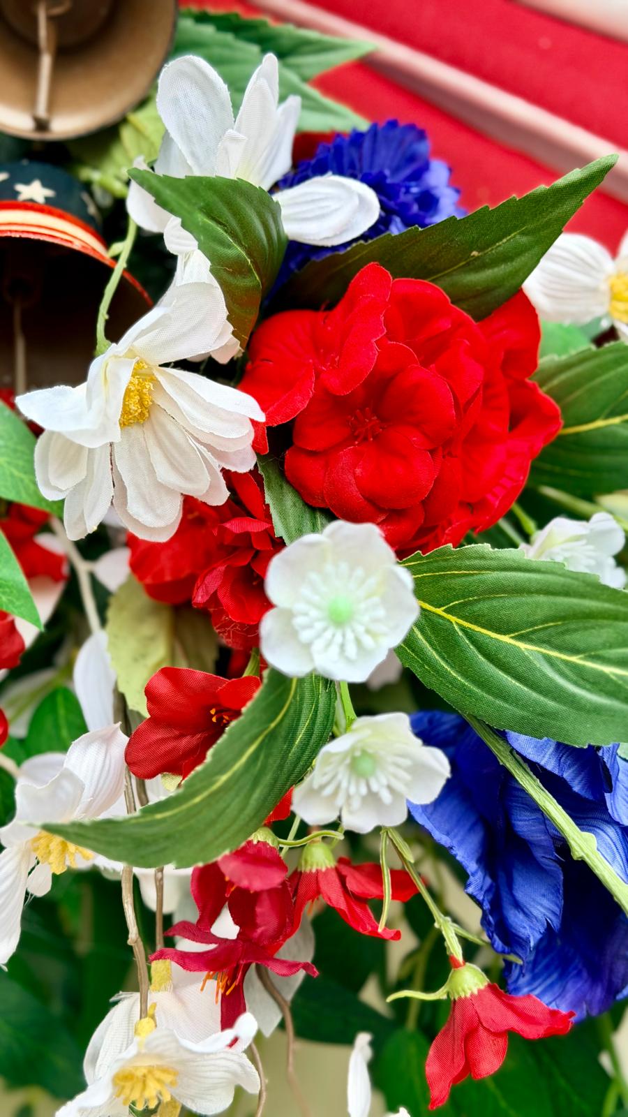 Stars & Stripes 250th Anniversary Patriotic Wreath - 36"