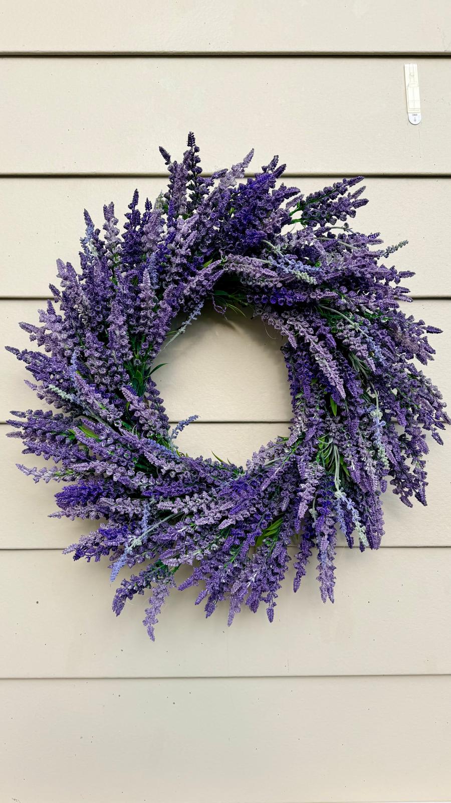 Rustic French Lavender Field Wreath - 24"