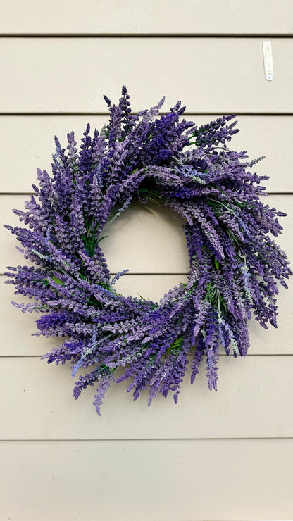 Rustic French Lavender Field Wreath - 24"