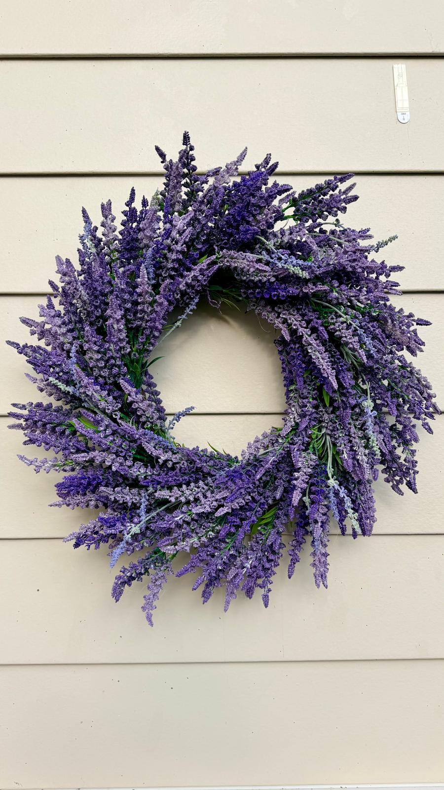 Rustic French Lavender Field Wreath - 24"