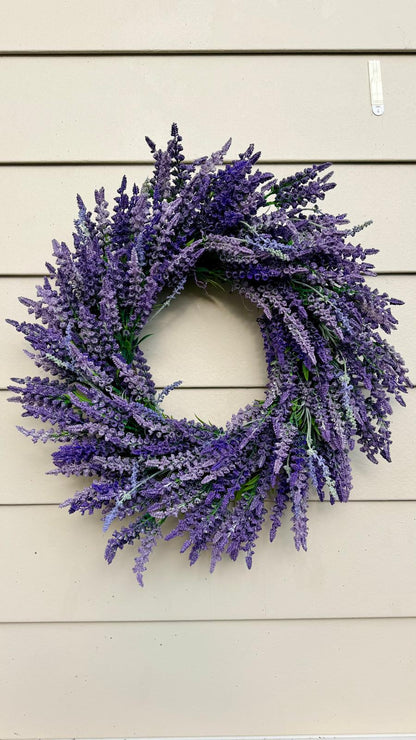 Rustic French Lavender Field Wreath - 24"
