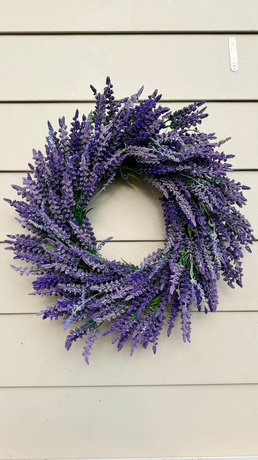 Rustic French Lavender Field Wreath - 24"