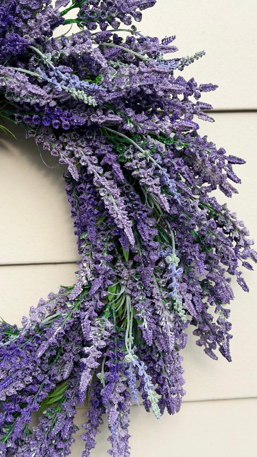 Rustic French Lavender Field Wreath - 24"