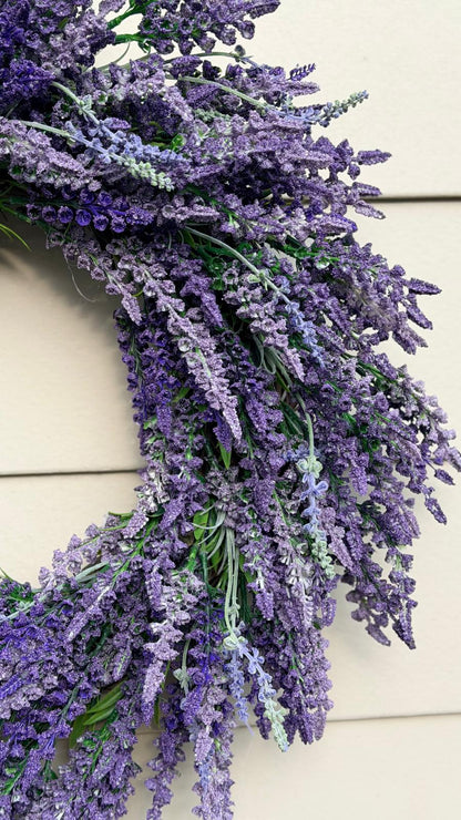 Rustic French Lavender Field Wreath - 24"