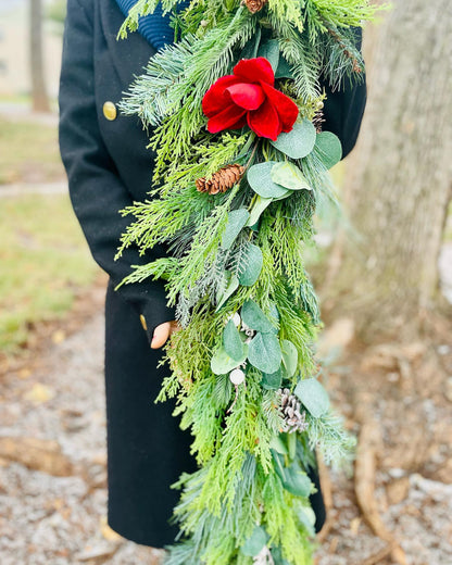 Festive Red Berry & Pine Garlands - 6ft