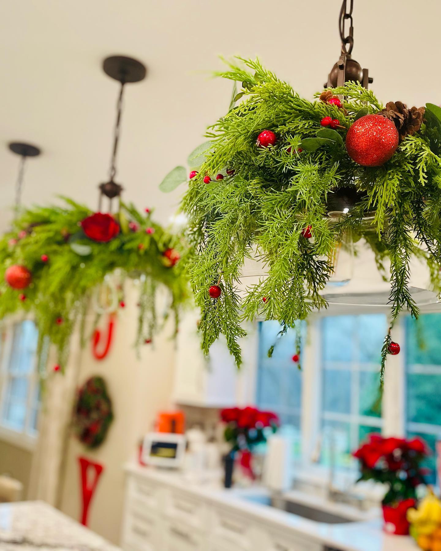 Festive Red Berry & Pine Garlands - 6ft