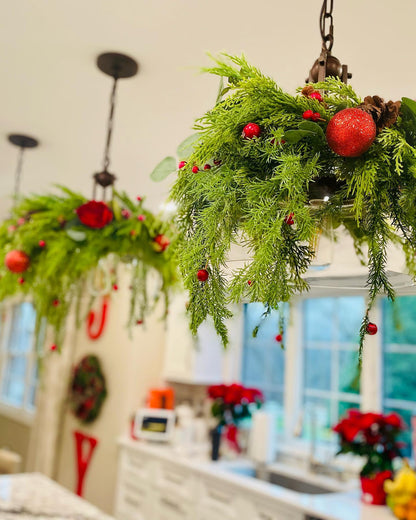 Festive Red Berry & Pine Garlands - 6ft