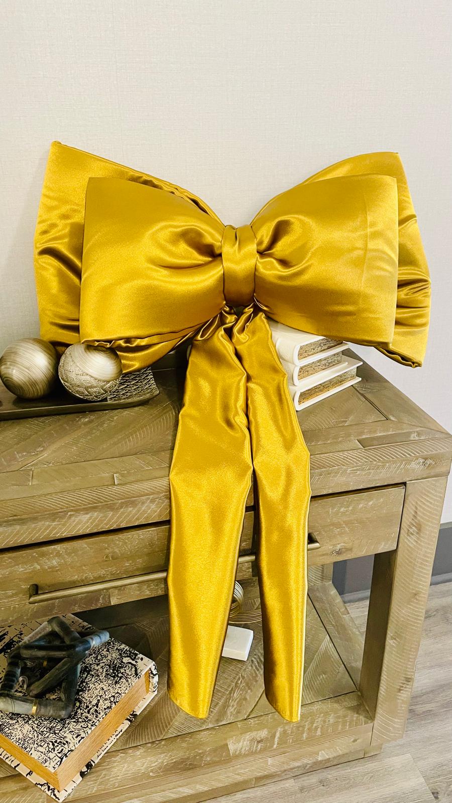 Grand Gold Satin Decor Bow - 28"x15"x29"