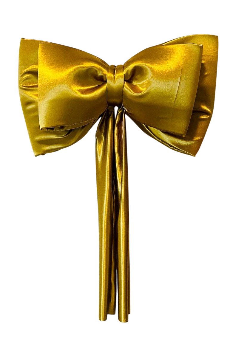 Grand Gold Satin Decor Bow - 28"x15"x29"