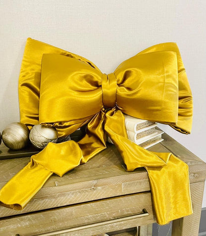 Grand Gold Satin Decor Bow - 28"x15"x29"