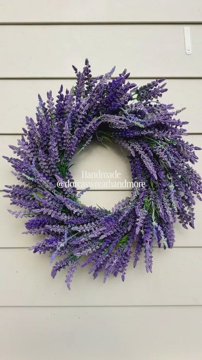 Rustic French Lavender Field Wreath - 24"