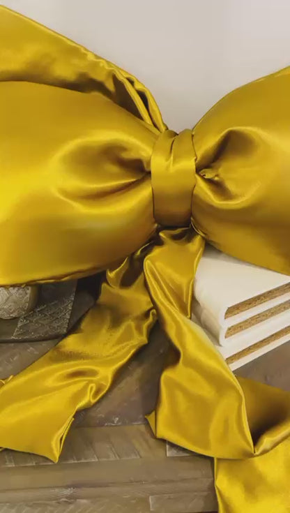 Grand Gold Satin Decor Bow - 28"x15"x29"